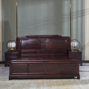 红木家具印尼黑酸枝实木大床1.8米实木双b人古典中式简约婚床
