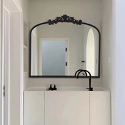 浴室镜家用高级镜子法式复古壁挂卫生间洗漱镜卧室桌面化妆镜定制