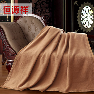 恒源祥家纺春秋季纯羊毛毯床上用品，单双人(单双人，)加厚冬季盖毯保暖毯子