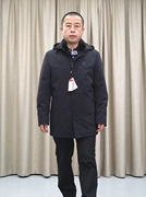 甩兔毛尼克服男水貂领黑色，活里活面可脱帽厚普洛克23冬羽绒服