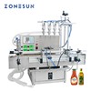 zonesun台式4头气动蠕动泵，灌装机香水乳液，滴眼液凝胶全自动罐装机