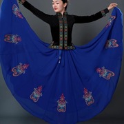新疆540度大摆裙民族，半身裙维吾尔族跳舞裙子广场舞蹈演出服
