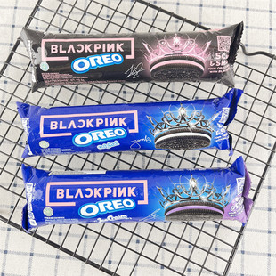 马来西亚进口OREO奥利奥夹心饼干小黑饼原味蓝莓巧克力味条装119g