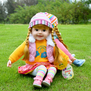 儿童会说话的娃娃智能对话唱歌小公主布，洋娃娃仿真全软胶女孩玩具