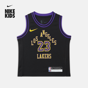 Nike耐克2023/24赛季洛杉矶湖人队NBA婴童球衣詹姆斯HF5669