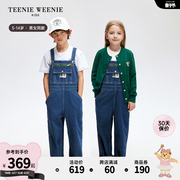 TeenieWeenie Kids小熊童装24年春男女童复古牛仔背带长裤