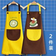 家用厨房围裙防水防油可爱日系韩版定制工作服时尚男女logo做饭布