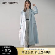 LILY BROWN春夏款 纯色简约气质西装领风衣外套LWFC221064