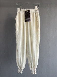 欧洲站 意大利制MANILA GRACE重磅真丝丝绒宽松版型卫裤哈伦裤