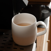 德化羊脂玉冰种玉白瓷大容量马克杯精致高端陶瓷茶杯水杯咖啡杯子