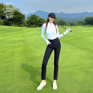 LG高尔夫女士服装春夏长袖t恤高尔夫女装高腰修身显瘦长裤薄