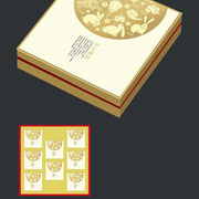 月饼礼盒中秋月饼包装盒广式流心8粒装6个冰皮4个125直供盒子