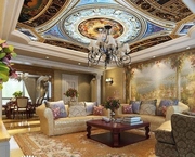 欧式人物油画8d5d大型壁画客厅，卧室壁纸ktv酒店天花天顶吊顶墙纸