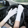 女士开车专用手套加长款黑白色防晒汽车驾驶员遮阳结婚手套新娘夏