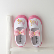 幼儿园室内鞋软底儿童小白，鞋运动鞋透气女童帆布鞋，粉色宝宝白布鞋(白布鞋)