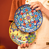 波西米亚陶瓷盘子高颜值家用创意菜盘子水果盘牛排盘深盘圆盘餐具