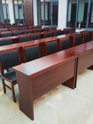 木皮桌椅培训1.2办公桌会议室油漆双人条桌条形会议桌子米长组合
