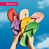 Ipanema夏彩色细带沙滩鞋防滑 女款人字拖外穿彩虹鞋