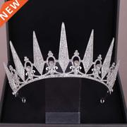 rendy Silver Color Diadems Crystal Rhinestone Crowns Queen T