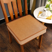 坐垫加厚增高夏季藤席垫子餐桌，椅垫海绵可拆洗家用防滑座垫屁股垫