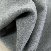 浅灰色单面羊毛呢面料短顺羊绒细腻秋冬西装外套呢风衣服装面料