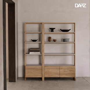 DAaZ原创设计实木置物架现代简约落地书架多层货架书房简易收纳架