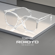 ROLLOTD罗约近视眼镜框男防蓝光素颜透明板材近视眼镜女可配度数