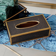 长方形纸巾盒餐桌客厅茶几美式现代简约欧式高档样板房抽纸盒家用