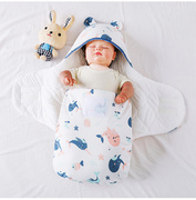 婴儿抱被纯棉秋冬新生儿包被睡袋两用加厚保暖襁褓被防惊跳蝴蝶被