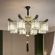 新中式吊灯水晶客厅灯大气餐厅，灯卧室灯古典锌合金个性灯具灯饰