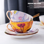 陶瓷咖啡杯碟套装家用欧式奢华骨瓷简约英式茶杯整套下午茶茶具