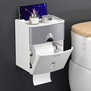 卫生纸纸巾卫生间防水架厕所，纸巾盒创意免打孔抽纸厕纸盒置物架
