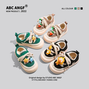 @ABC ANGF~韩系手工DIY~秋季儿童帆布鞋男童魔术贴软底女童学步鞋
