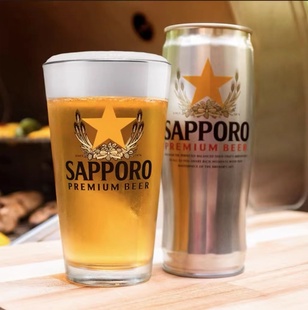 日本sapporo三宝乐居酒周边啤酒杯扎啤水杯酒杯印花日式精酿
