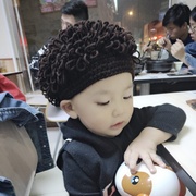 儿童假发头饰 公主 造型岁宝宝男童针织毛线假发帽可爱超萌韩版潮
