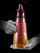油瓶玻璃防漏家用厨房自动开合油罐壶装酱油醋调料瓶食用透明油壶