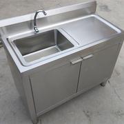 厨房水槽柜落地柜不锈钢台盆水池，洗碗洗菜池洗手柜式家用操作台