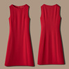 大红色小个子职业西装连衣裙秋季通勤气质中裙高腰纯色工作服