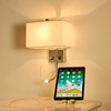 美式壁灯室内 led创意简约带USB充电头欧式床头灯卧室壁灯