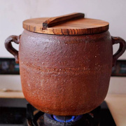 传统煲汤瓦罐农村，吊子砂锅煨汤卤肉炖菜老式土，炖锅坛子锅砂罐汤锅