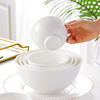 唐山骨瓷餐具碗家用纯白色饭碗面碗菜碗汤碗拉面泡面碗多尺寸澳碗