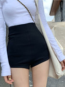 黑色高腰西装短裤女夏紧身显瘦打底裤子，性感高级感包臀裤外穿