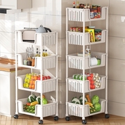 厨房置物架落地多层家用收纳架多功能，放蔬菜水果篮子小推车储物架