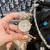 时尚女士手表潮流表带日历韩版镶钻镜面不锈钢石英钢带国产腕表