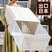 收纳箱抽屉式透明衣服衣物收纳盒塑料家用储物柜子衣柜整理箱神器