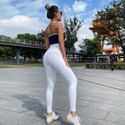 reyna网红健身长裤女裸感彩色，瑜伽裤高腰，跑步紧身运动训练九分裤