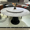天然大理石餐桌超晶石彩晶，石玉晶石桌椅，组合圆桌转盘家用吃饭桌子