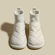 鞋子女2023棉鞋秋冬季外穿保暖白色雪地靴加绒加厚奶呼呼