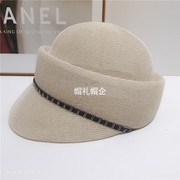 日本环保和纸马术帽轻薄透气鸭舌帽防晒针织草编太阳帽遮阳帽百搭
