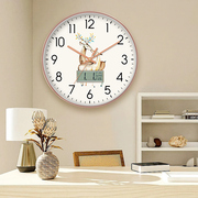 挂钟客厅万年历静音钟表时尚家用卧室日历时钟简约北欧现代石英钟